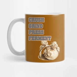 How To Cider. Crush, Grind, Press, Ferment. Classic Cider Lover Design Style Mug